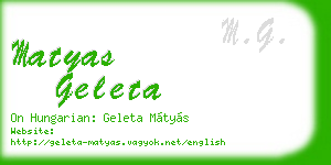 matyas geleta business card