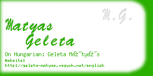 matyas geleta business card